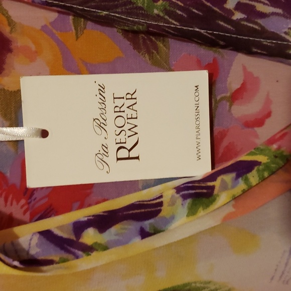 Pia Rossini Resort Wear Malibu Tunic Pink Floral - Picture 4 of 7